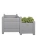 Greenwich Square Planter in Gray, Set of 2
