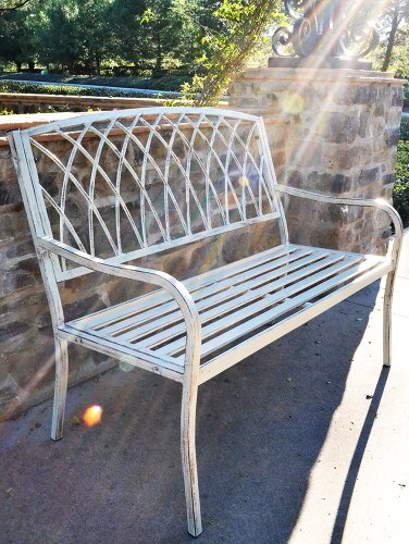 Lancaster Hand Welded Steel Outdoor Bench