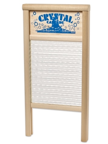 Tempered Glass and Wood Washboard