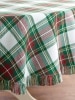 Hartland Christmas Plaid Mountain Weave Cotton Tablecloth