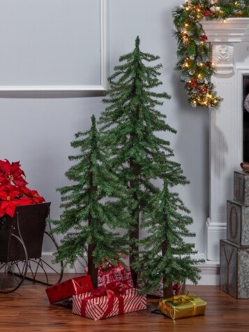 Artificial Northwoods Christmas Tree, Set of 3