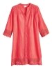 Pintuck and Lace Gauze Cover-Up Tunic