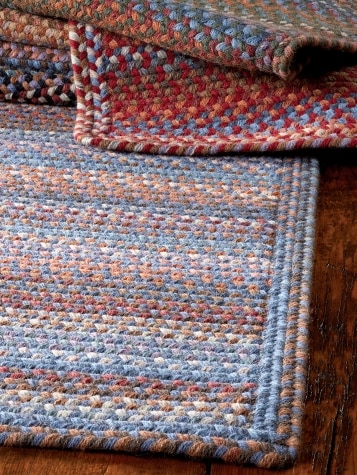 Northshire Multicolor Braided Rectangle Wool Rug