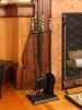 Brass 5-Piece Fireplace Tool Set