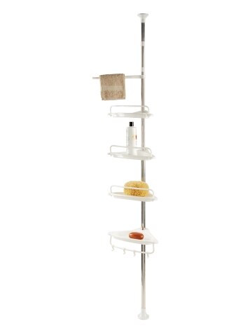 Four-Shelf Tension Pole Shower Caddy Display