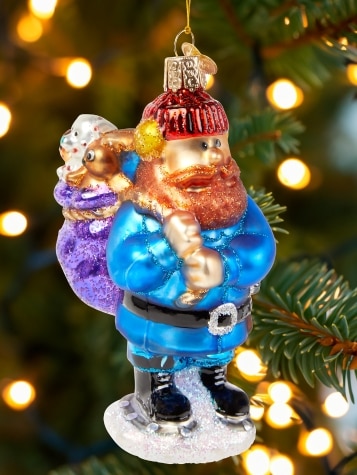 Rudolph's Yukon Cornelius Blown-Glass Christmas Ornament
