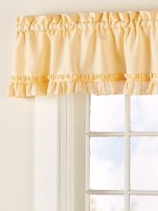 Classic Solid Ruffles Rod Pocket Tailored Valance