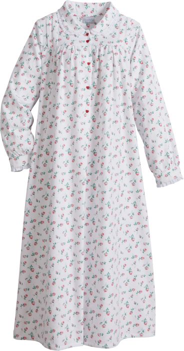 Red Rose Flannel Nightgown by Lanz of Salzburg