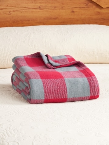 Heritage Cotton and Acrylic Plaid Blanket or Throw