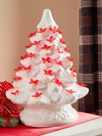 White ceramic christmas tree deals