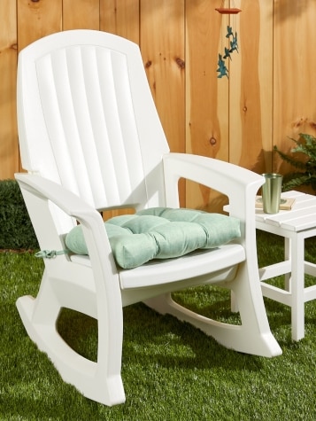 Oasis Weather-Resistant Indoor/Outdoor Tufted Chair Cushion