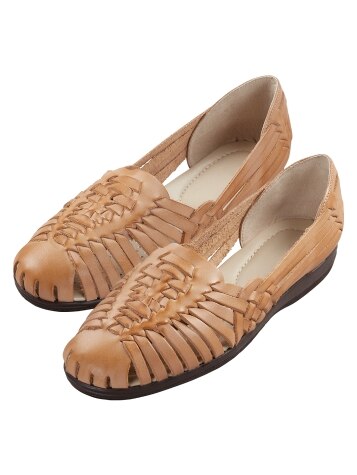 Leather Huarache Sandals With Memory Foam Insoles