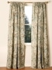 Jacobean Paisley Lined Rod Pocket Curtains