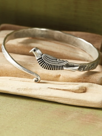 Silver-Toned Bird Bracelet