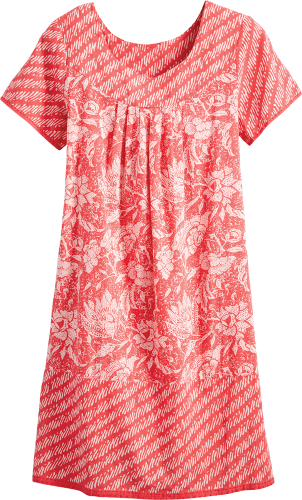 Short Muumuu Tropical Print Dress With Pockets