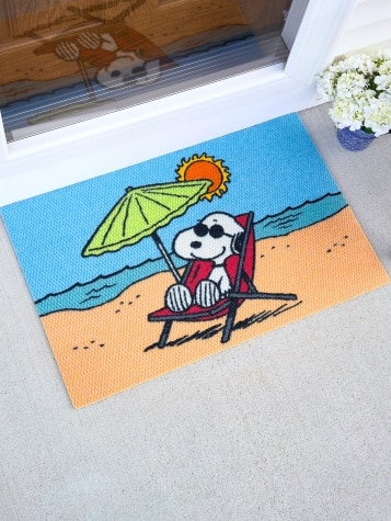 Peanuts Nonslip Snoopy's Beach Day Doormat