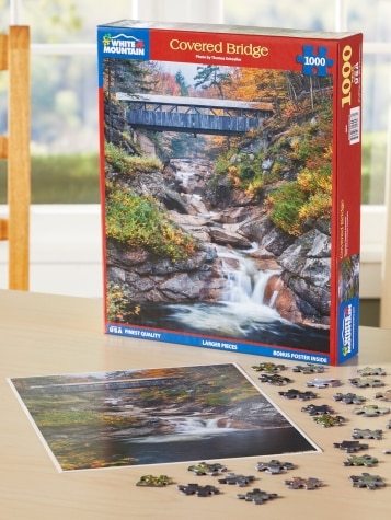 New England Covered-Bridge Jigsaw Puzzle, 1000 Piece