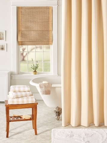 Cotton Duck Shower Curtain, In 2 Sizes