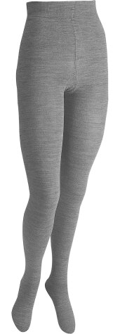 Soft-Touch Ribbed Tights for Women in Charcoal