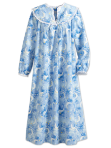 Lanz Sleeping Moon and Stars Flannel Nightgown