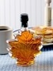 Leaf-Shaped Glass Bottle of Maple Syrup
