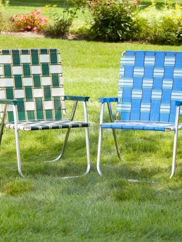 Extra-Wide Webbed Folding Lawn Chair