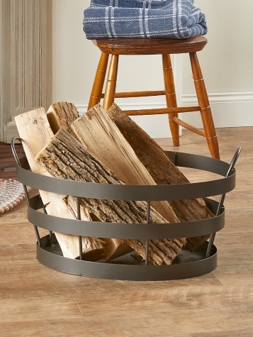 Shaker Fireplace Log Basket