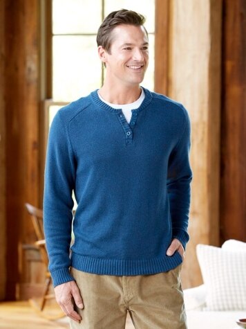 Orton Brothers Cotton Henley Sweater