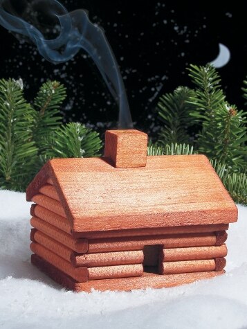 Pine Log Cabin Incense Burner