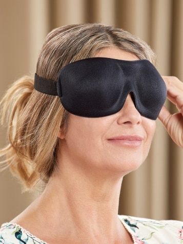 Sleep Aid Light Blocking Eye Mask, In Black