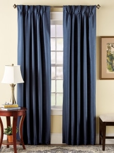 Blue Westminster Estate 50" Pinch Pleat Curtains