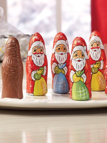 German Milk Chocolate Santas Foil Wrapped Santas