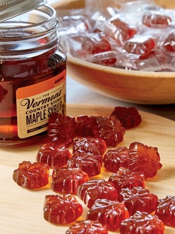 Maple Syrup Leaf-Shaped Hard Candies