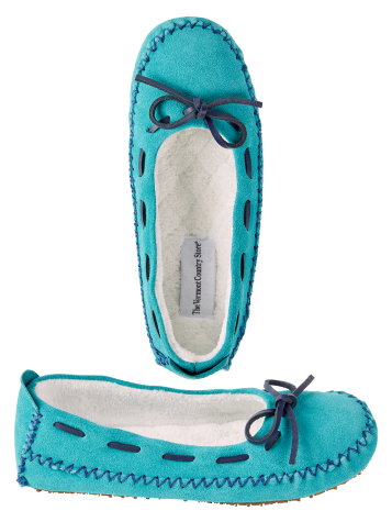 Women's Turquoise Two-Tone Suede Skip-Lace Moc