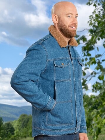 Orton brothers sherpa lined microsuede jacket Clearance