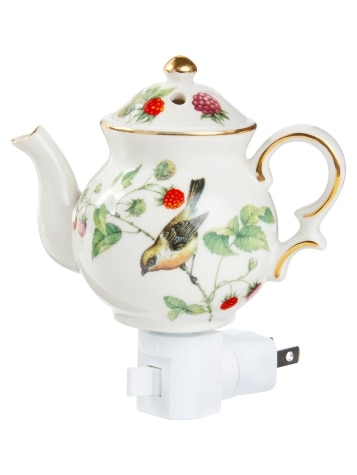 Garden Teapot Ceramic Night-Light