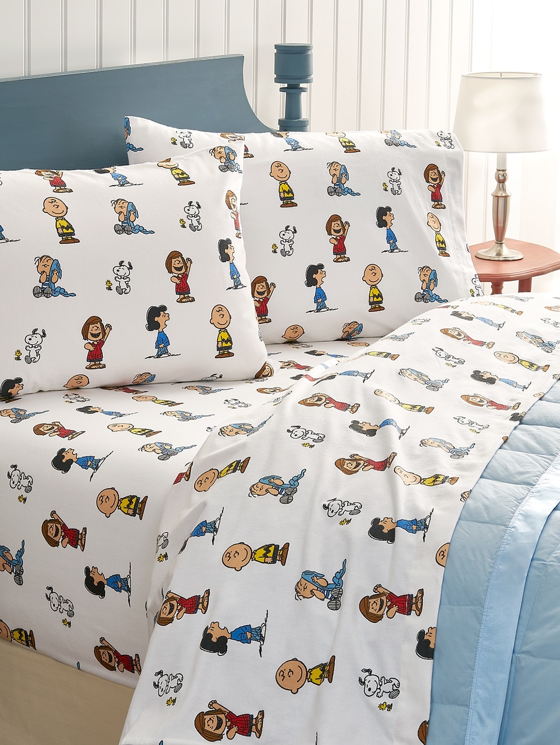 Peanuts Snoopy Woodstock Sheet Set Pillowcases 13" Deep Twin/Full/Queen NEW 