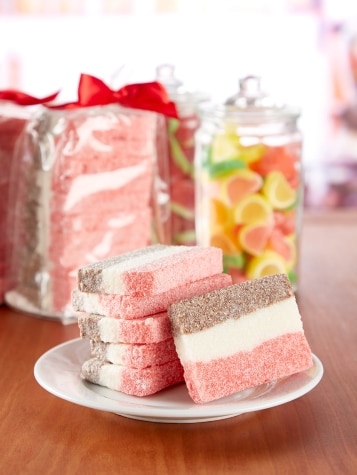 Tender & Chewy Neapolitan Coconut Slices