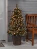 Pre-Lit Artificial Fire and Ice Potted Glazier Pine Christmas Tree
