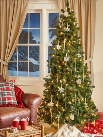 Pre-Lit Artificial Two-Color Ozark Christmas Tree