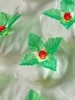 Green Holly Leaf Ceramic Christmas Tree Bulbs