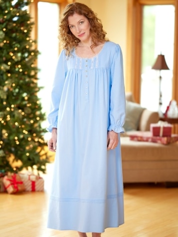Ella Simone Enchanted Evenings Flannel Nightgown