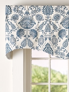 Country Floral Rod Pocket Reversible M-Shaped Valance