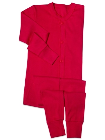 Youth Red Cotton Union Suit