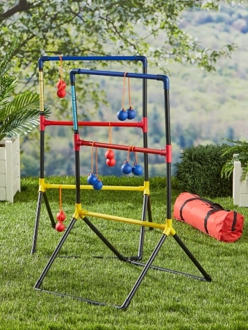 Portable Ladder Ball Game Set In Yar Setting