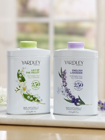 Yardley Lily of the Valley or English Lavender Talc Tin