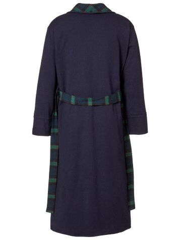 Women's Flannel-Lined Jersey Knit Wrap Robe