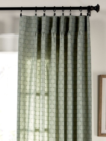 Tonal Check Lined 72 Inch Pinch Pleat Curtains
