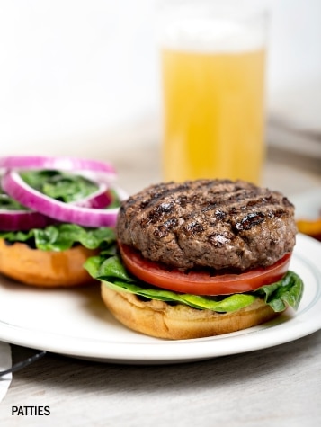 Open Hamburger with Grilled Boyden Beef Patty