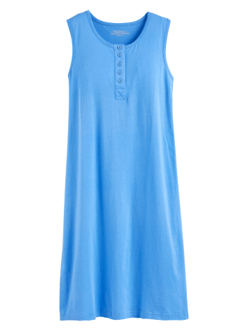 Comfort Knit Solid Color Cotton Tank Nightgown